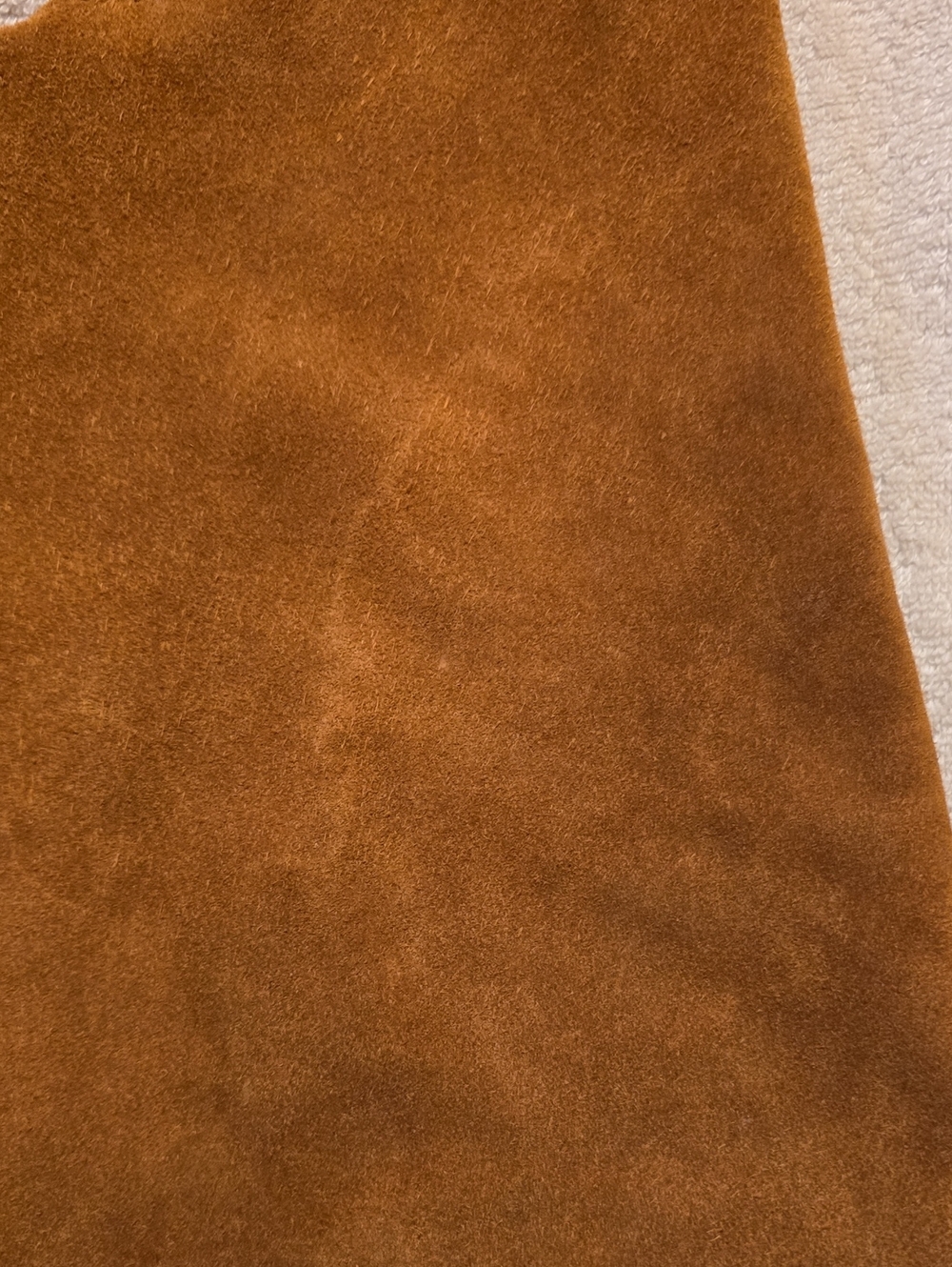 Haute Hippie Festival Suede Hobo Bag Brown Tan Whipstitch Slouchy With Pouch - Picture 5 of 16